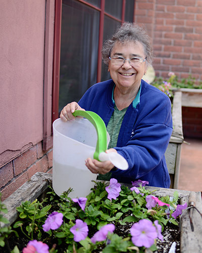Gardening at Hearthside Assisted Living